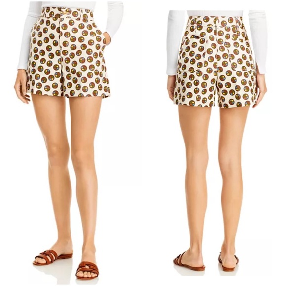 Tory Burch Pants - Floral Dot Print Denim Shorts